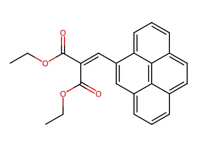 Diethyl 2-(pyren-4-ylmethylidene)propanedioate structure