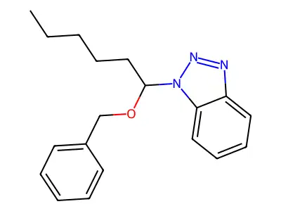 1-[1-(Benzyloxy)hexyl]-1H-1,2,3-benzotriazole structure