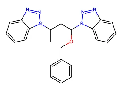 1-[4-(Benzotriazol-1-yl)-4-phenylmethoxybutan-2-yl]benzotriazole structure