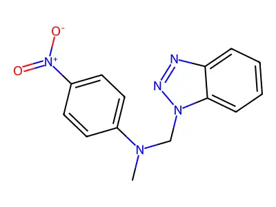 N-(1H-1,2,3-Benzotriazol-1-ylmethyl)-N-methyl-4-nitroaniline structure