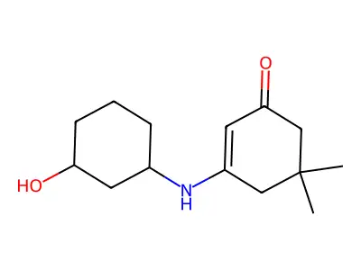 3-[(3-Hydroxycyclohexyl)amino]-5,5-dimethylcyclohex-2-en-1-one structure
