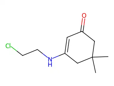 3-[(2-Chloroethyl)amino]-5,5-dimethylcyclohex-2-en-1-one structure