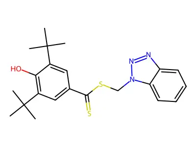 4-[(1H-1,2,3-Benzotriazol-1-ylmethyl)sulfanylcarbothioyl]-2,6-di-tert-butylphenol structure