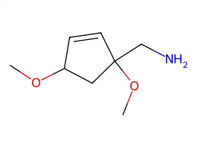 2-Cyclopentene-1-methanamine, 1,4-dimethoxy- structure