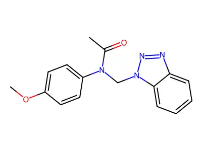 N-(1H-1,2,3-Benzotriazol-1-ylmethyl)-N-(4-methoxyphenyl)acetamide structure