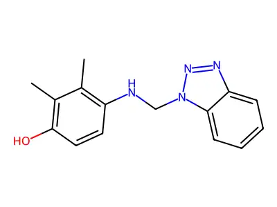 4-[(1H-1,2,3-Benzotriazol-1-ylmethyl)amino]-2,3-dimethylphenol structure