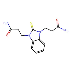 3-[3-(3-Amino-3-oxopropyl)-2-sulfanylidenebenzimidazol-1-yl]propanamide structure