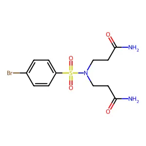 3-[(3-Amino-3-oxopropyl)-(4-bromophenyl)sulfonylamino]propanamide structure