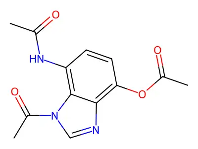 Acetamide,n-[1-acetyl-4-(acetyloxy)-1h-benzimidazol-7-yl]- structure