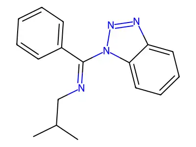 (Z)-[1H-1,2,3-Benzotriazol-1-yl(phenyl)methylidene](2-methylpropyl)amine structure