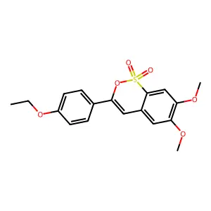 3-(4-Ethoxyphenyl)-6,7-dimethoxy-2,1-benzoxathiine 1,1-dioxide structure