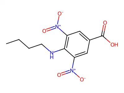 4-(Butylamino)-3,5-dinitrobenzoic acid structure