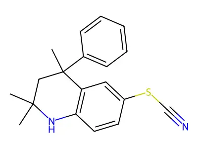 2,2,4-Trimethyl-4-phenyl-6-thiocyanato-1,2,3,4-tetrahydroquinoline structure
