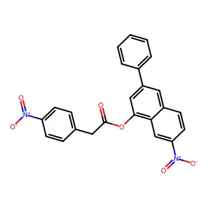 7-Nitro-3-phenyl-1-naphthyl 4-nitrophenylacetate structure