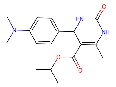 isopropyl 4-(4-(dimethylamino)phenyl)-6-methyl-2-oxo-1,2,3,4-tetrahydropyrimidine-5-carboxylate structure
