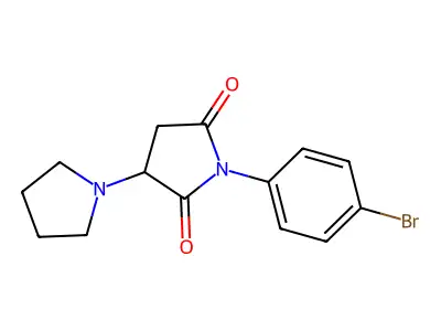 1-(4-Bromophenyl)-3-pyrrolidin-1-ylpyrrolidine-2,5-dione structure
