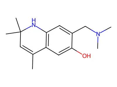7-[(Dimethylamino)methyl]-2,2,4-trimethyl-1,2-dihydroquinolin-6-ol structure