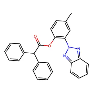2-(2H-benzotriazol-2-yl)-4-methylphenyl diphenylacetate structure
