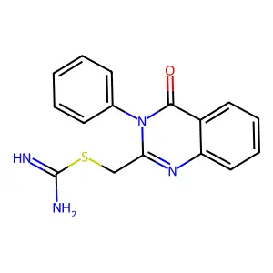 (4-Oxo-3-phenyl-3,4-dihydro-2-quinazolinyl)methyl imidothiocarbamate structure