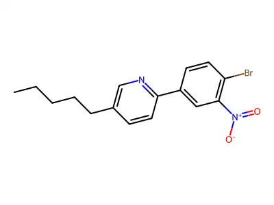 2-(4-Bromo-3-nitrophenyl)-5-pentylpyridine structure