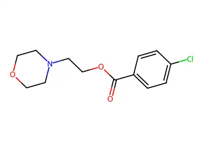 Benzoic acid, 4-chloro-, 2-(4-morpholinyl)ethyl ester structure
