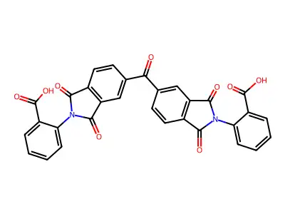 2,2'-[carbonylbis(1,3-dioxo-1,3-dihydro-2H-isoindole-5,2-diyl)]dibenzoic acid structure