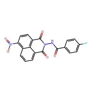 4-Fluoro-N-(6-nitro-1,3-dioxo-1H-benzo[de]isoquinolin-2(3H)-yl)benzamide structure