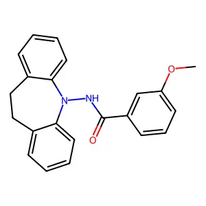 N-(5,6-dihydrobenzo[b][1]benzazepin-11-yl)-3-methoxybenzamide structure