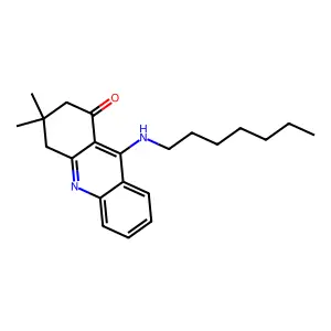 9-(Heptylamino)-3,3-dimethyl-2,4-dihydroacridin-1-one structure