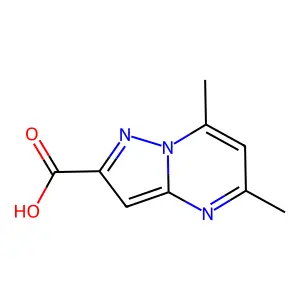 5,7-Dimethylpyrazolo[1,5-a]pyrimidine-2-carboxylic acid structure