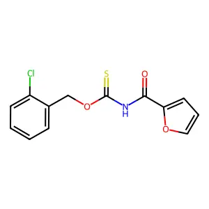 O-(2-氯苄基)-2-呋喃甲酰基硫代氨基甲酸酯 structure