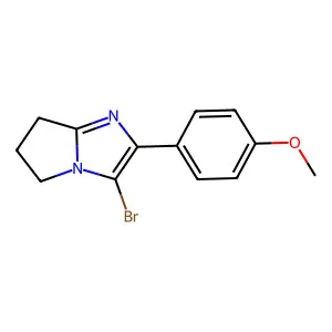 3-bromo-2-(4-methoxyphenyl)-6,7-dihydro-5H-pyrrolo[1,2-a]imidazole structure