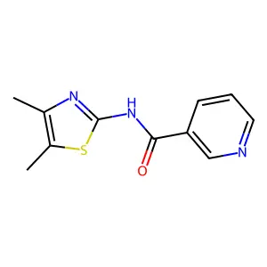 N-(4,5-dimethyl-1,3-thiazol-2-yl)pyridine-3-carboxamide structure