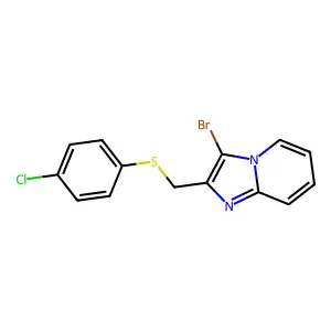 3-Bromo-2-{[(4-chlorophenyl)sulfanyl]methyl}imidazo[1,2-a]pyridine structure