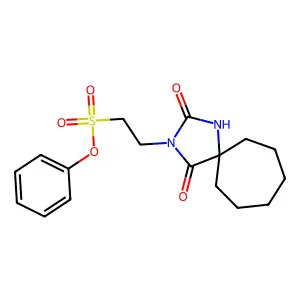 Phenyl 2-{2,4-dioxo-1,3-diazaspiro[4.6]undecan-3-yl}ethane-1-sulfonate structure