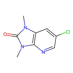 6-chloro-1,3-dimethyl-1,3-dihydro-2H-imidazo[4,5-b]pyridin-2-one structure