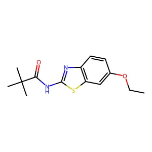 N-(6-ethoxy-1,3-benzothiazol-2-yl)-2,2-dimethylpropanamide structure