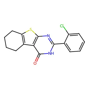 2-(2-Chlorophenyl)-5,6,7,8-tetrahydrobenzo[4,5]thieno[2,3-d]pyrimidin-4(3H)-one structure