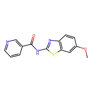 N-(6-methoxy-1,3-benzothiazol-2-yl)pyridine-3-carboxamide structure