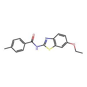 N-(6-ethoxy-1,3-benzothiazol-2-yl)-4-methylbenzamide structure