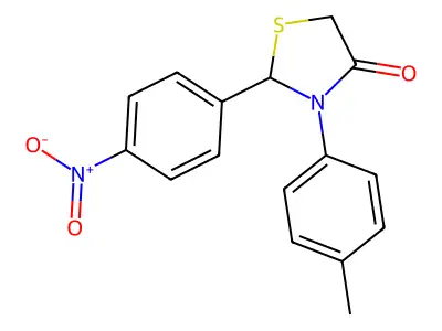 3-(4-Methylphenyl)-2-(4-nitrophenyl)-1,3-thiazolidin-4-one structure
