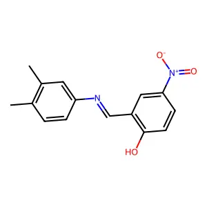 2-{[(3,4-Dimethylphenyl)imino]methyl}-4-nitrophenol structure
