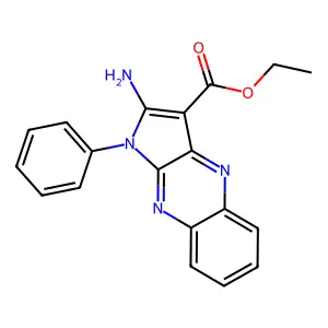 ethyl 2-amino-1-phenyl-1H-pyrrolo[2,3-b]quinoxaline-3-carboxylate structure