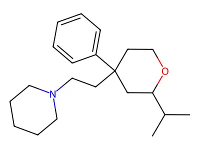 1-[2-(4-Phenyl-2-propan-2-yloxan-4-yl)ethyl]piperidine structure