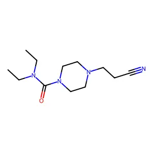 4-(2-cyanoethyl)-N,N-diethylpiperazine-1-carboxamide structure
