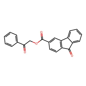 2-oxo-2-phenylethyl 9-oxo-9H-fluorene-3-carboxylate structure