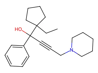 1-(1-Ethylcyclopentyl)-1-phenyl-4-(piperidin-1-yl)but-2-yn-1-ol structure