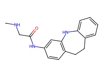 N-(10,11-Dihydro-5H-dibenz[b,f]azepin-3-yl)-2-(methylamino)acetamide structure