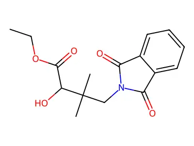 Ethyl 4-(1,3-dioxoisoindolin-2-yl)-2-hydroxy-3,3-dimethylbutanoate structure