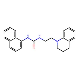 1-[2-(3,4-dihydro-2H-quinolin-1-yl)ethyl]-3-naphthalen-1-ylurea structure